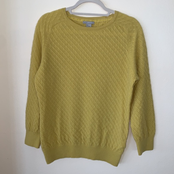 Sweater Cashmere H&M Size Large Yellow / Mustard Color - Picture 7 of 10